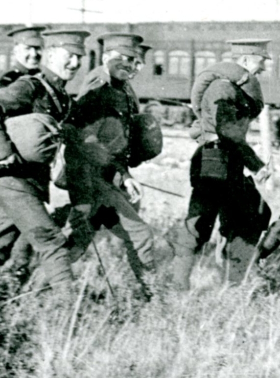 Ernie "Jinx" Jenner and friends in uniform.